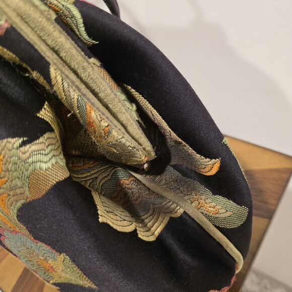 Atenti Betty Bag Embroidered Floral Wild Garden Elegant Knitting Art Artsy Yarn - Picture 4 of 16